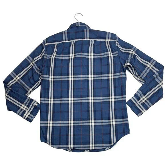 New J Crew Mens Heavy Weight Flannel Shirt (M)‎ Mens Blue Red 100%Cotton - Picture 8 of 8